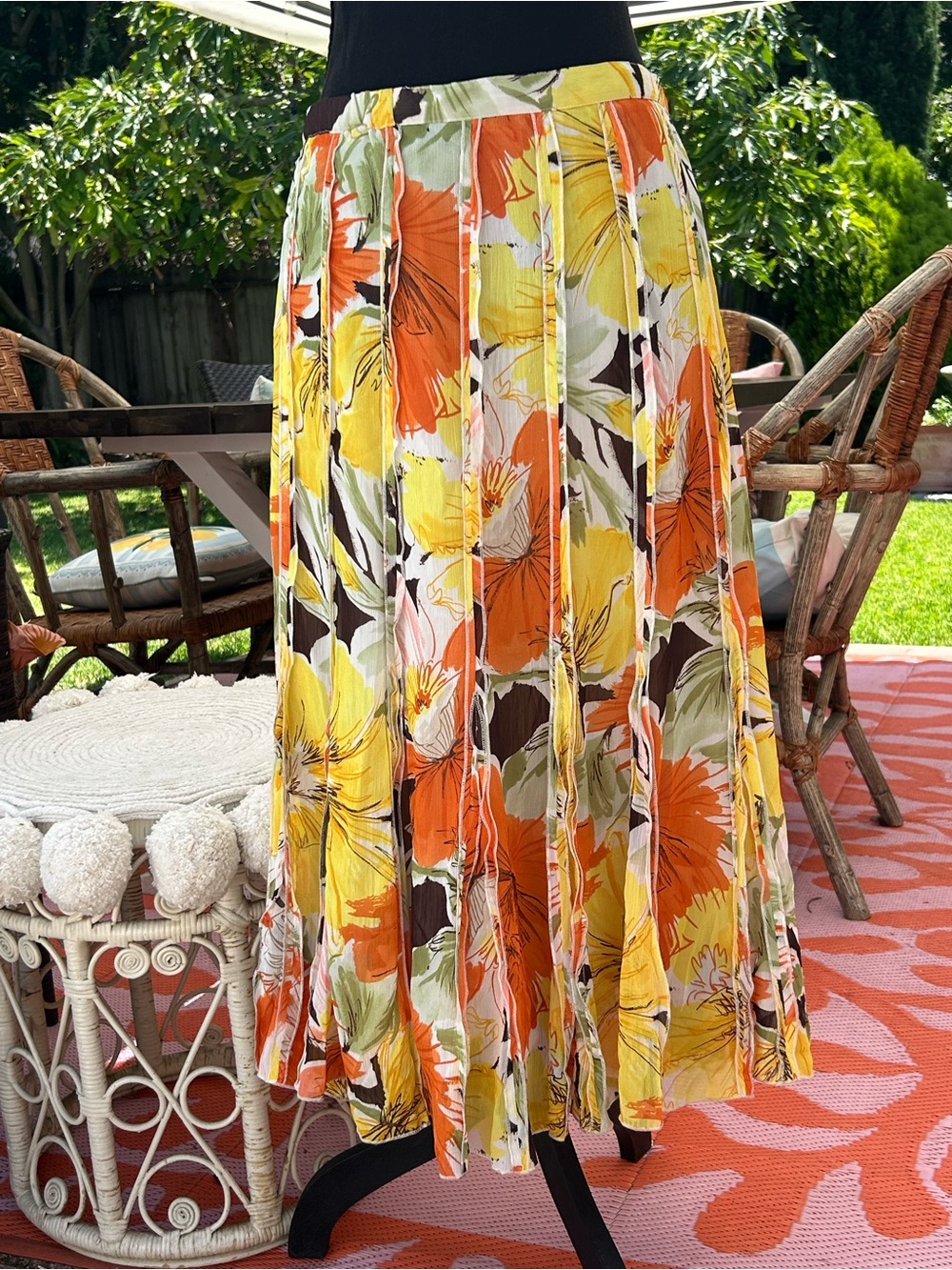 NWT Beautiful Coldwater Creek fall pleated skirt size petite medium